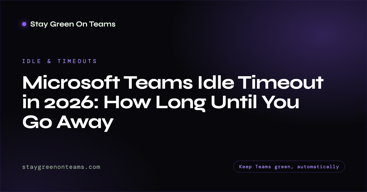 Microsoft Teams Idle Timeout in 2026 (Teams Inactivity Timeout)